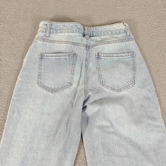And Now This Jeans Womens 26 Light Wash Straight Leg High Rise Denim 100% Cotton - Picture 11 of 16